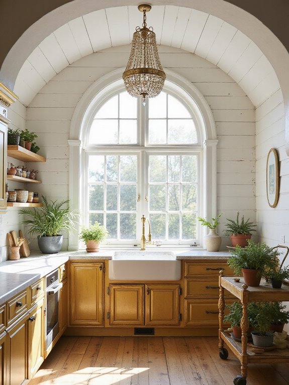 golden window grilles sparkle