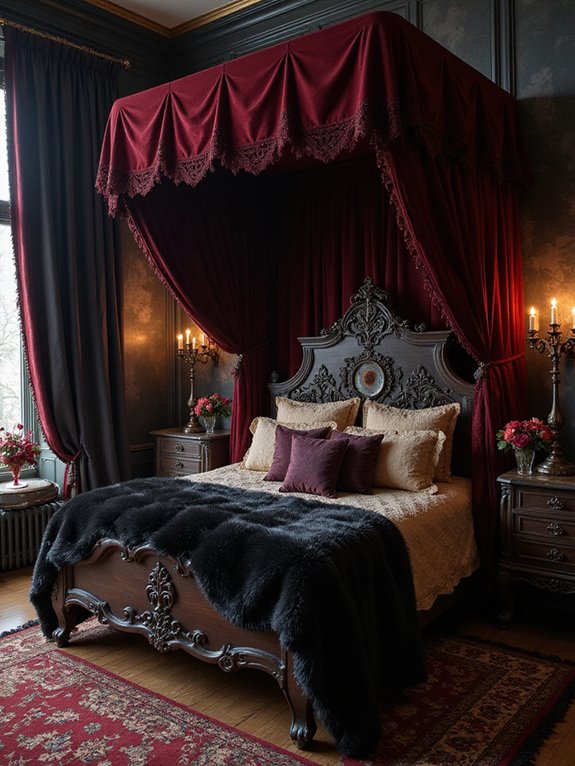 gothic bed canopy transformation