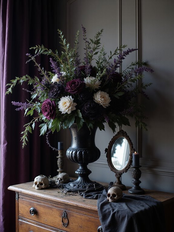 gothic floral arrangements beauty