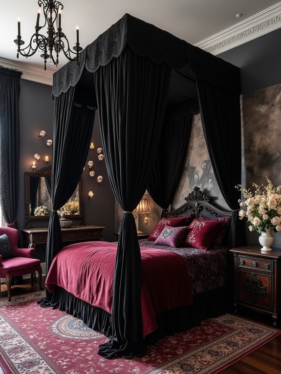 gothic halloween bedroom decor