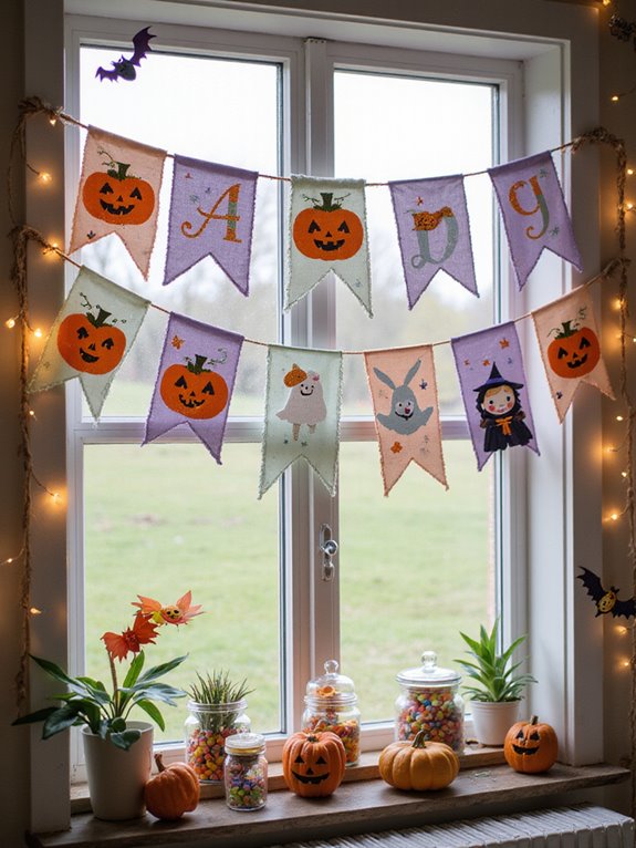 halloween crafting with banners