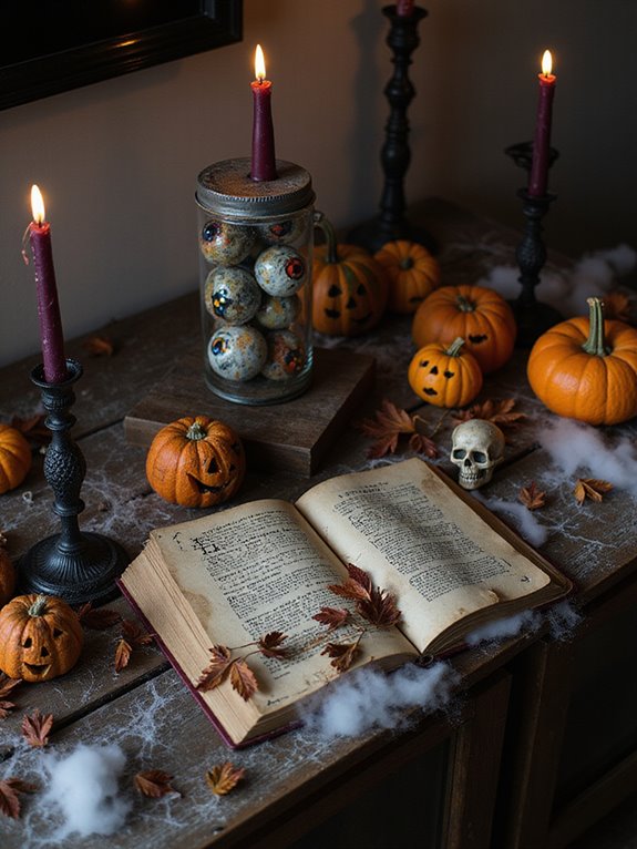 halloween themed centerpiece crafting