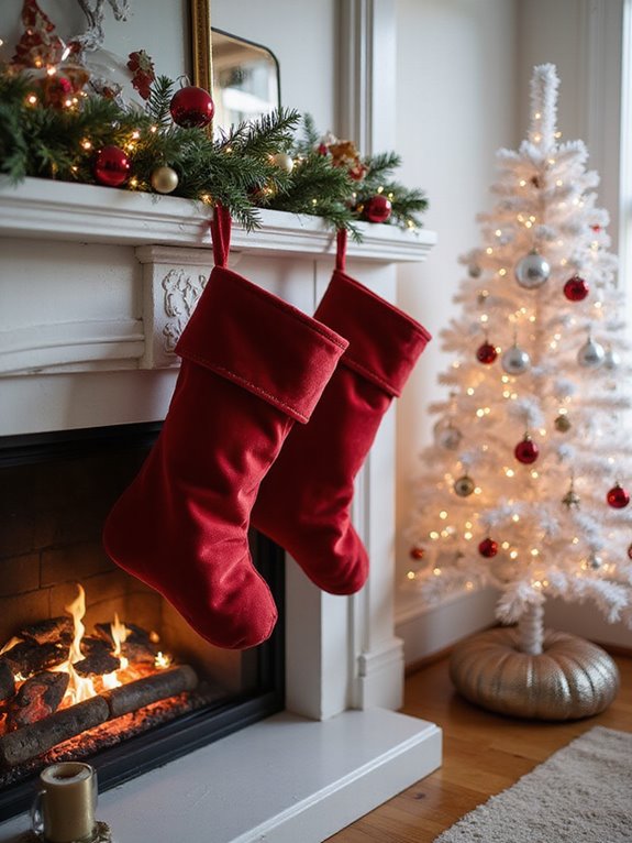 handmade luxurious velvet stockings