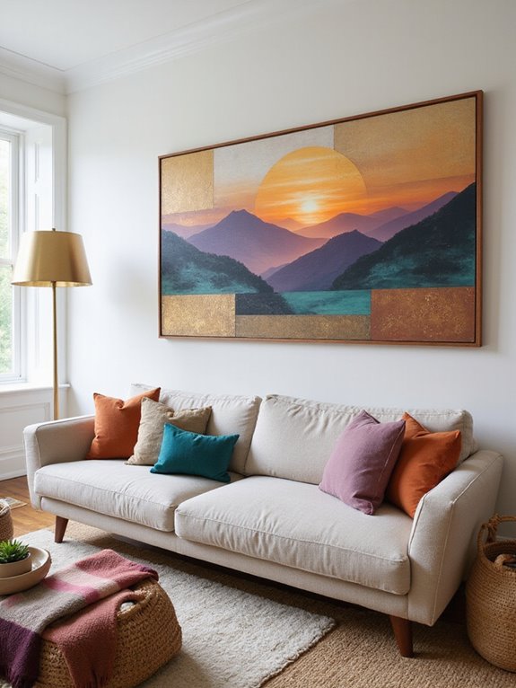 hang art above couch