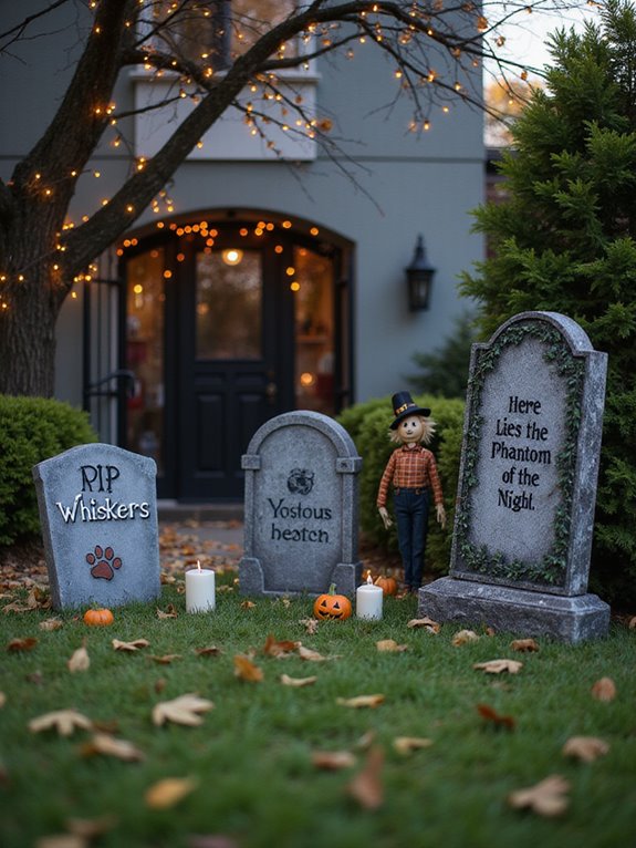 haunted diy tombstone decorations