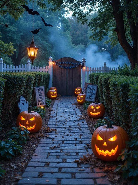 haunted pathway for trick or treaters