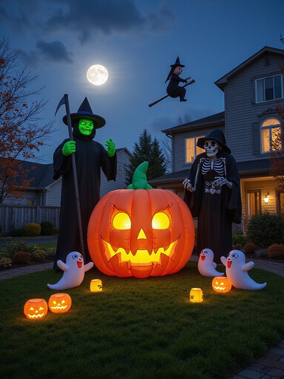 haunting inflatable halloween decorations