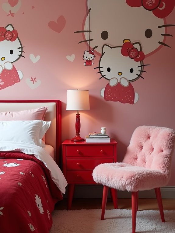 hello kitty bedside decor