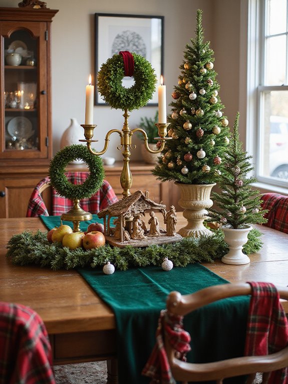 holiday dining table decor