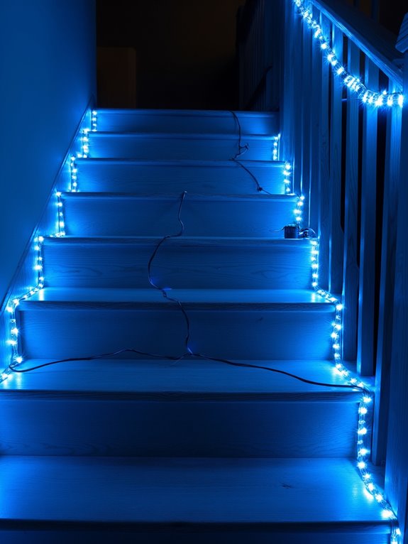 holiday staircase led lights
