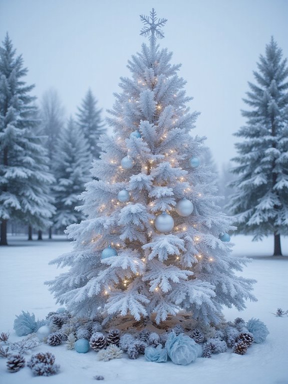 icy blue winter decor