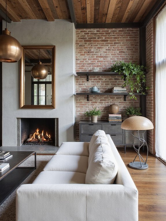 industrial decor with accents