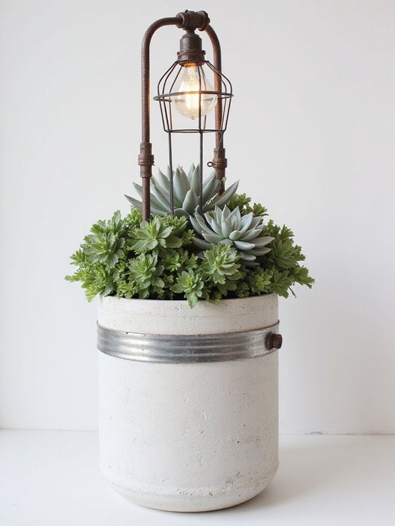 industrial urban planter makeover