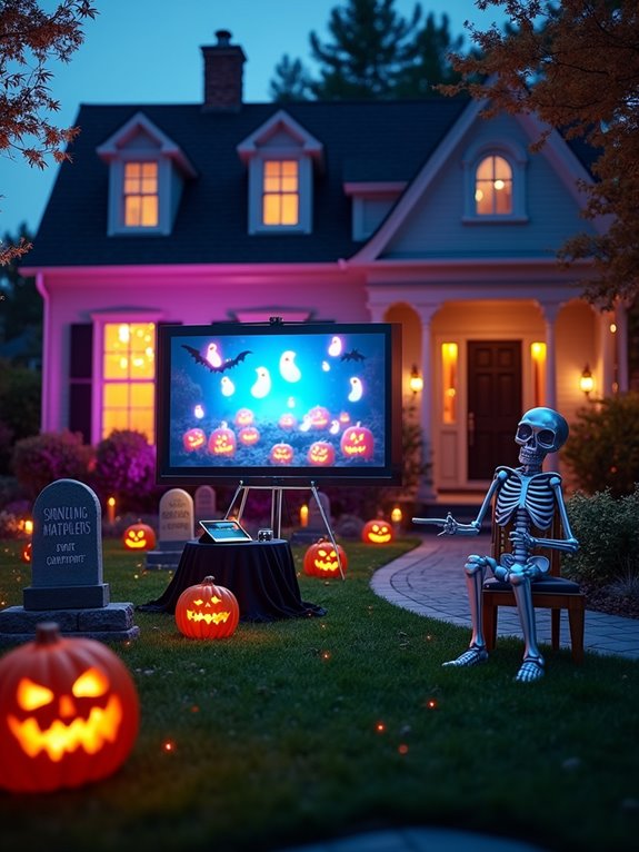 interactive halloween tech decor
