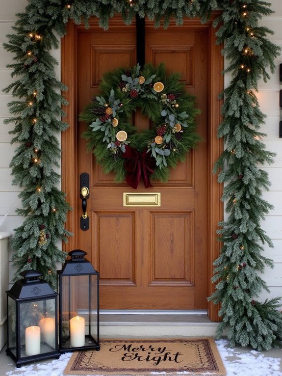 inviting christmas decor entrance