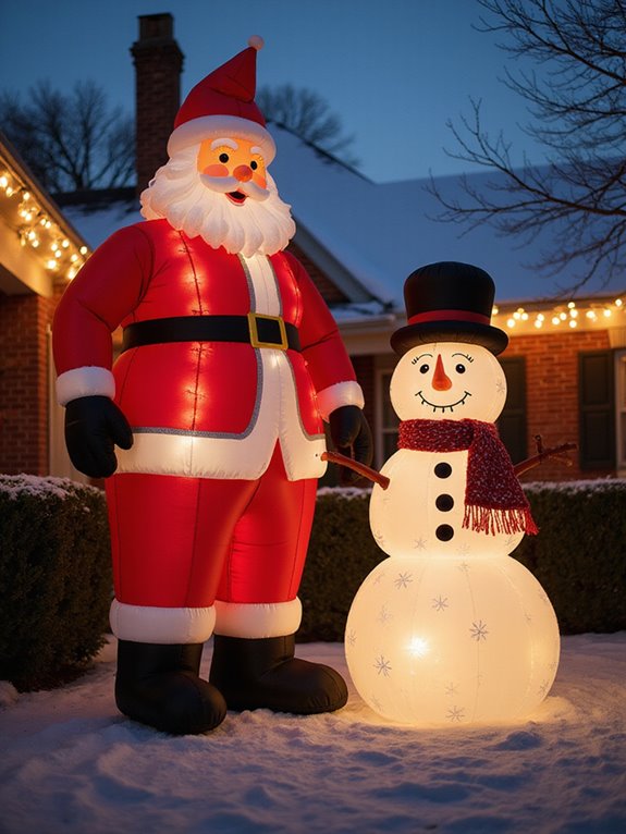 joyful inflatable holiday decorations