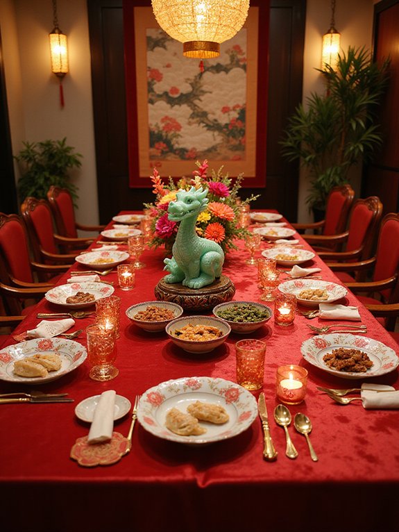 joyful table celebration setup