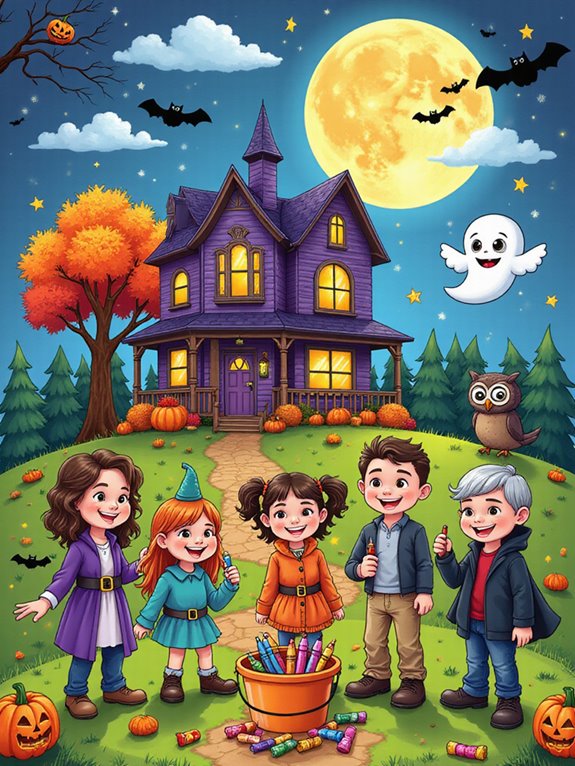 kid friendly halloween coloring fun