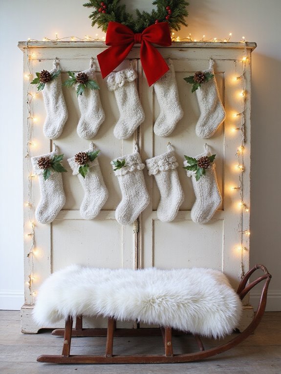 knitted diy stocking holders