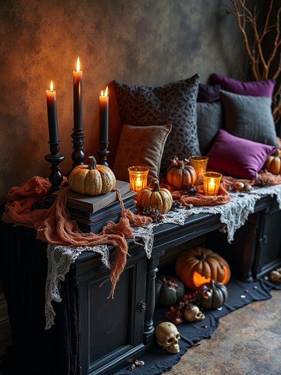 layer spooky textured fabrics