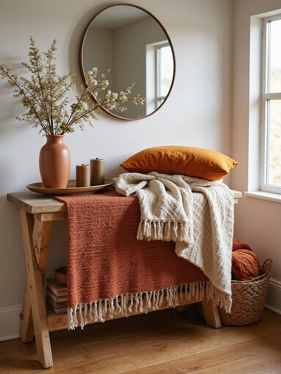 layer textiles for coziness