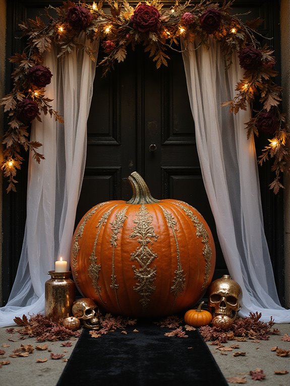 layered cozy halloween textures