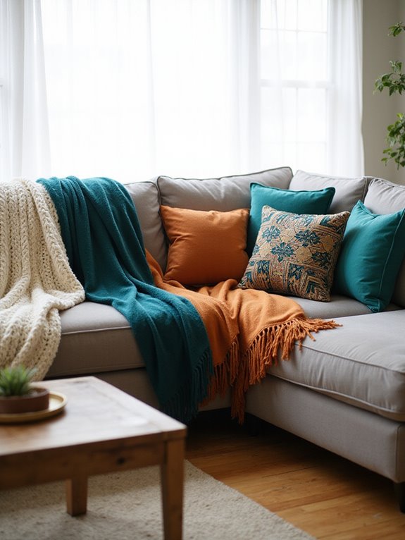 layered cozy throw blankets