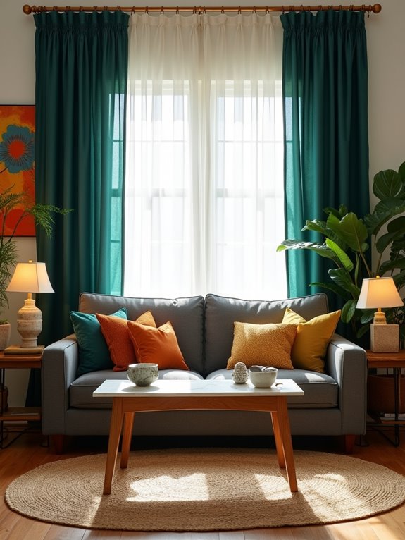 layered curtains for warmth