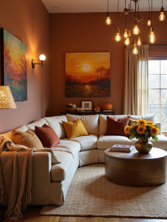 layered lighting creates coziness
