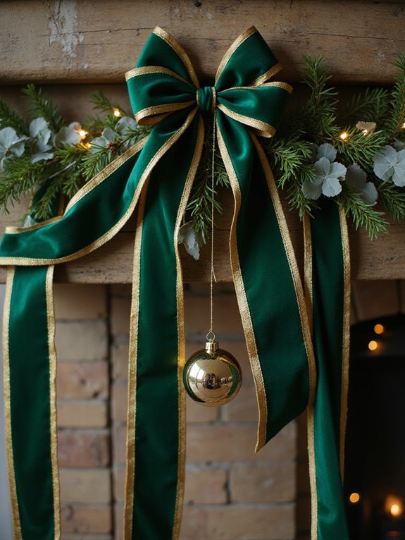 lengths of festive ribbon