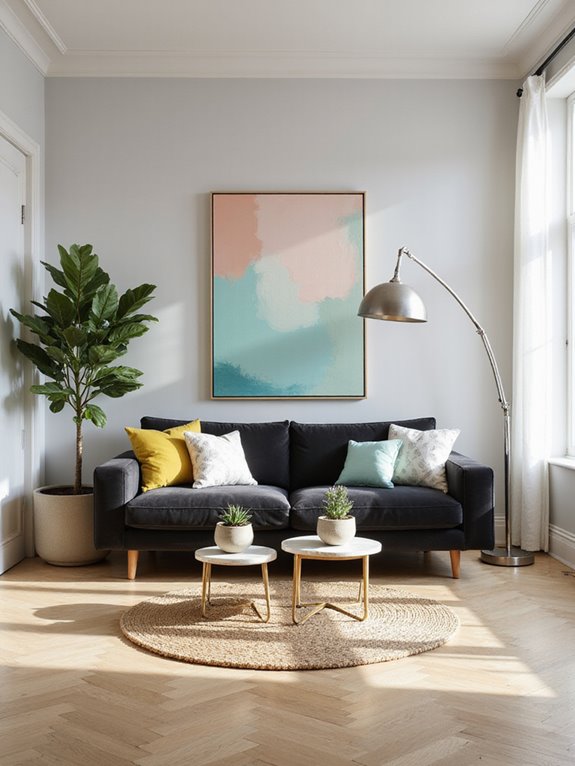 light furniture brightens spaces