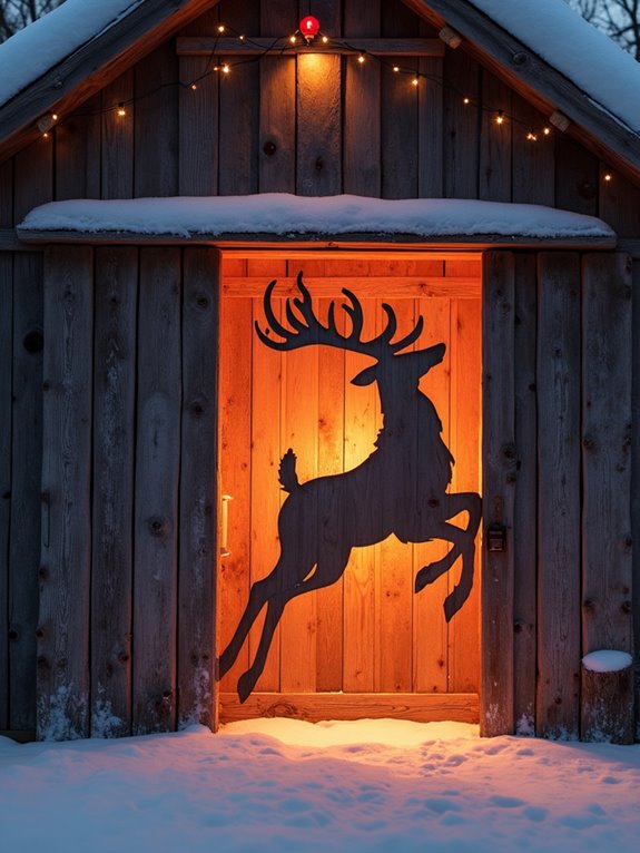 lighted reindeer silhouette decoration