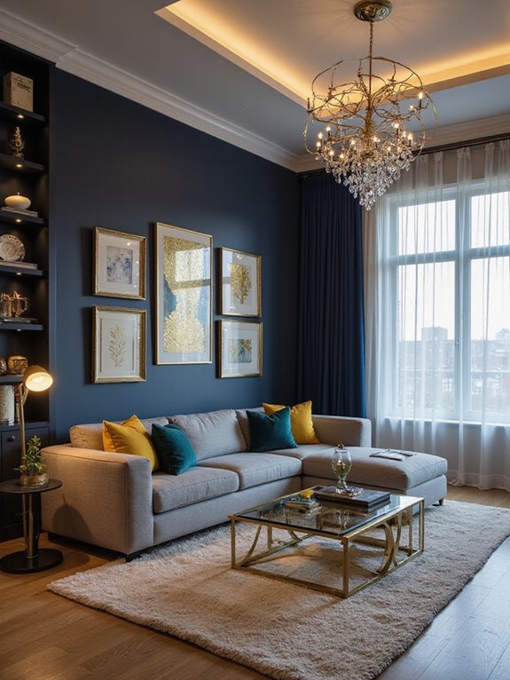 lighting enhances navy ambiance