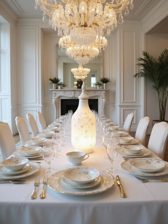 luminous lantern dinnerware elegance