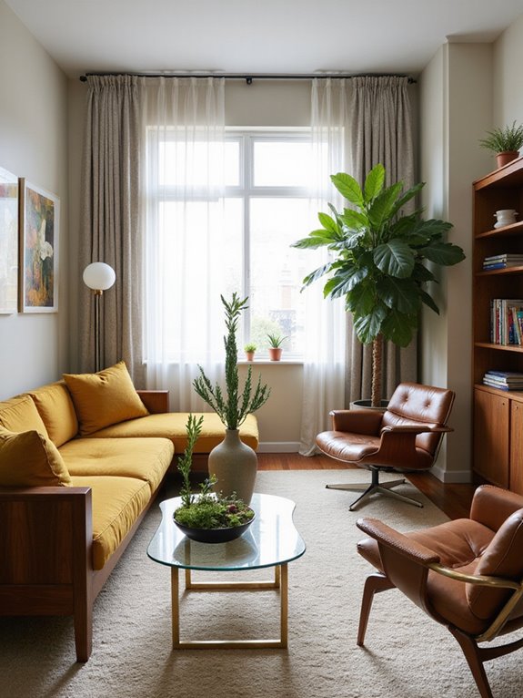 lush greens enhance decor