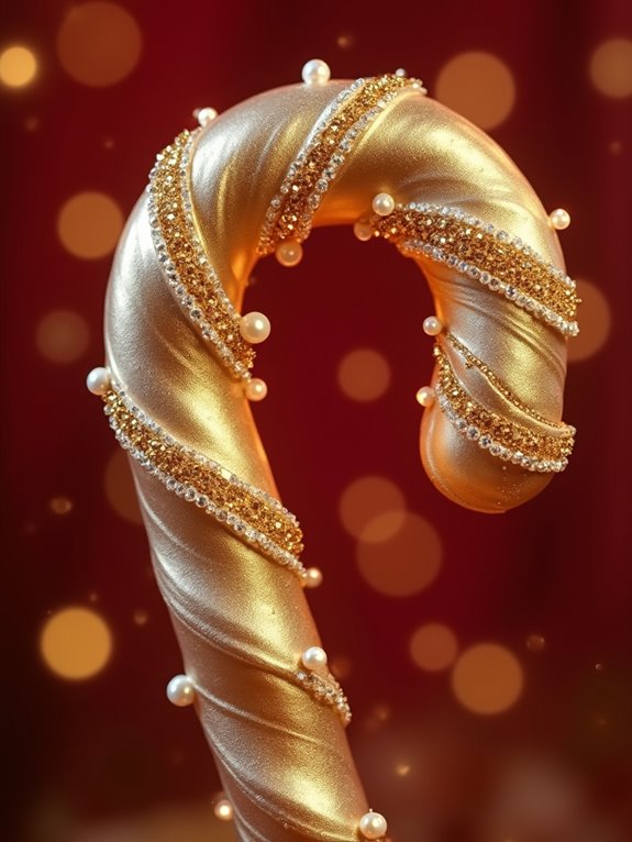 luxurious bejeweled candy canes