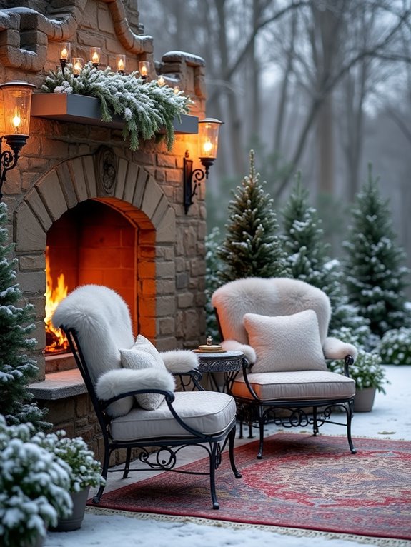 luxurious outdoor faux fur