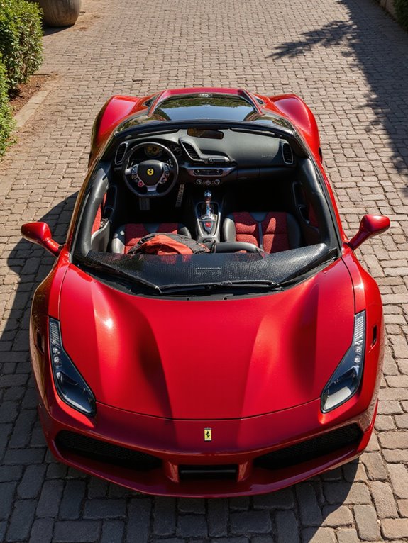 luxury red alcantara inserts