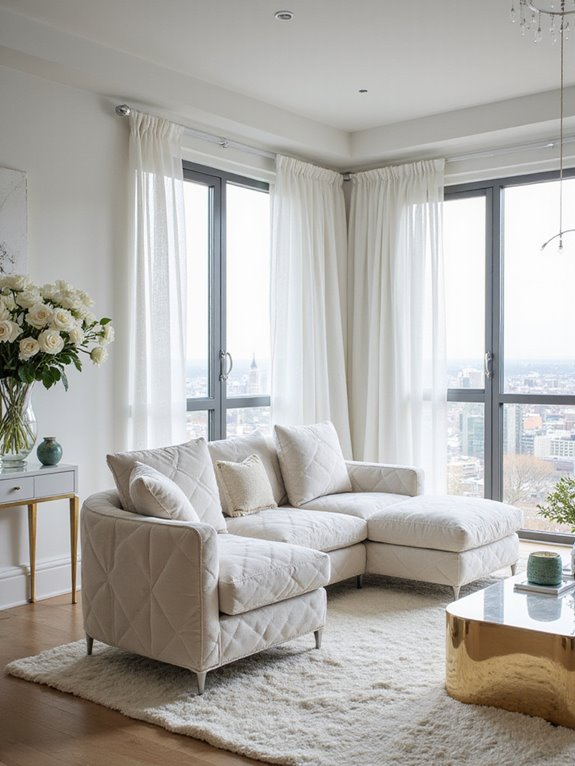 luxury white metallic glam