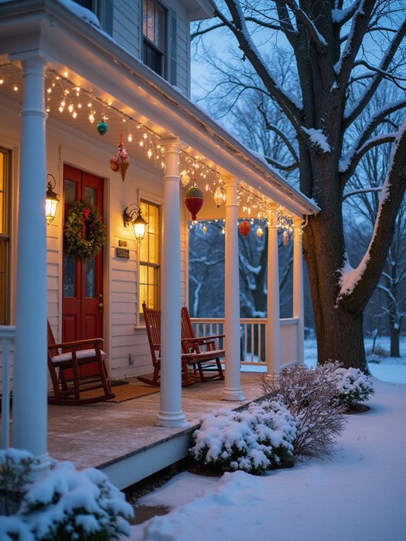 magical porch twinkling lights