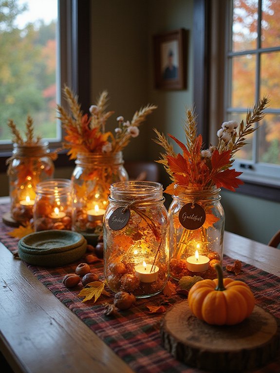 mason jars for fall decor