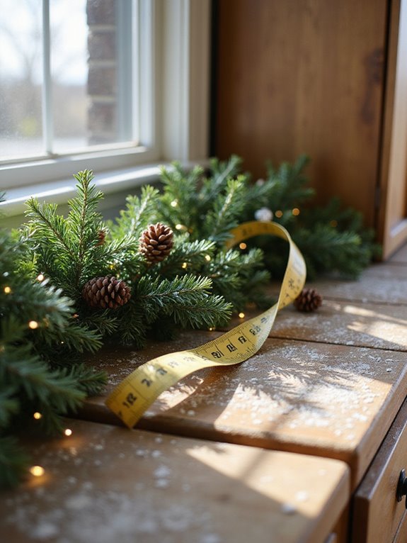 measure garland length accurately