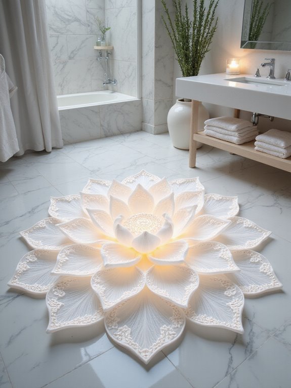 mesmerizing mystical lantern bath mat