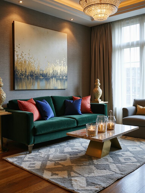 metallic accents for elegance