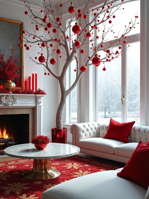 metallic ornaments for christmas