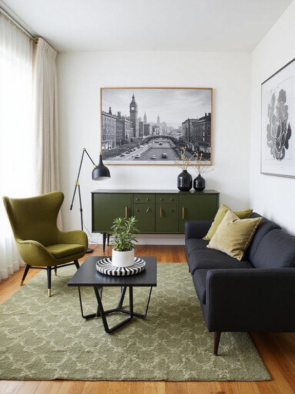 mid century modern color blend