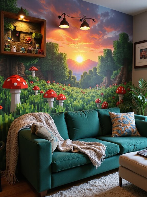 minecraft themed wall art ideas