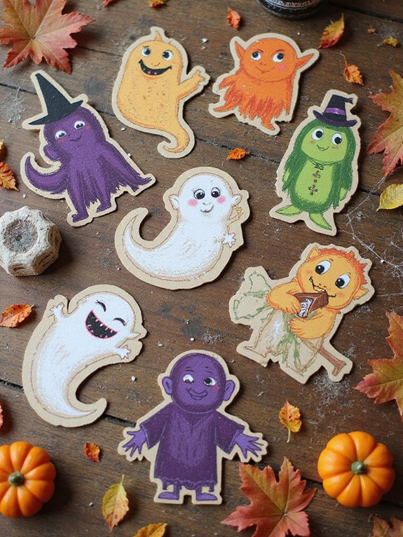 miniature halloween decorations cutouts