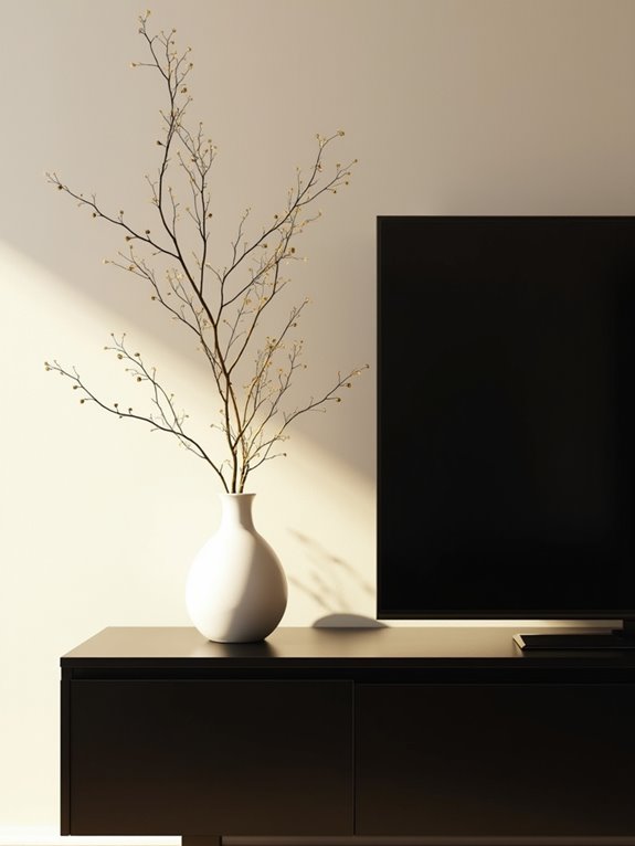 minimalist gold branch decor
