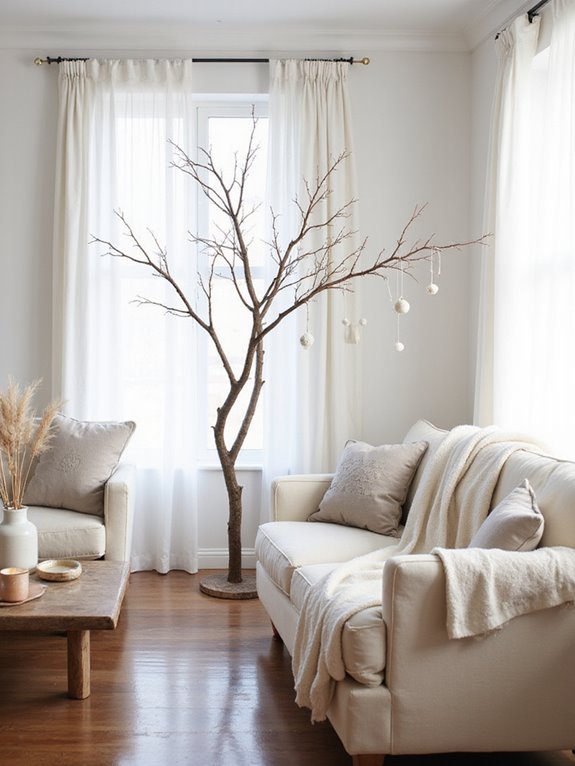 minimalist neutral christmas decor